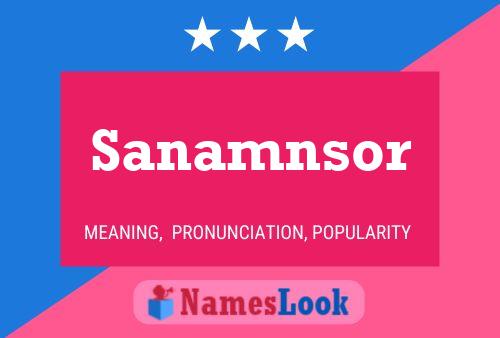 Sanamnsor Name Poster