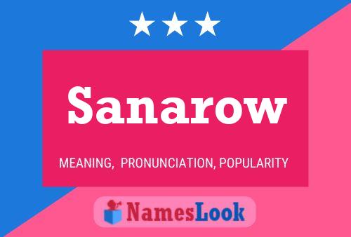 Sanarow Name Poster