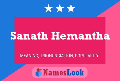 Sanath Hemantha Name Poster