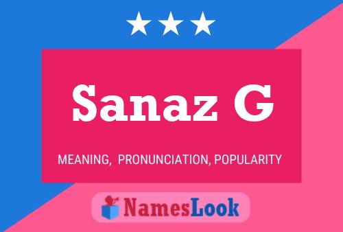 Sanaz G Name Poster