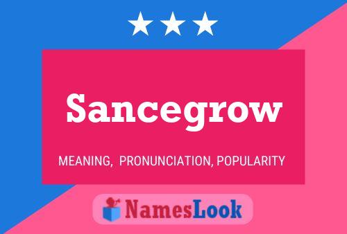 Sancegrow Name Poster