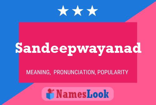 Sandeepwayanad Name Poster