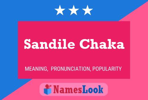 Sandile Chaka Name Poster