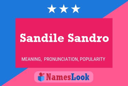 Sandile Sandro Name Poster