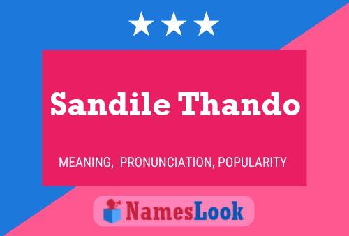 Sandile Thando Name Poster