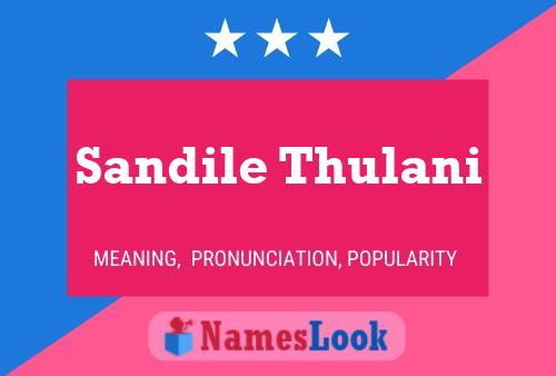 Sandile Thulani Name Poster