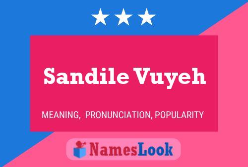 Sandile Vuyeh Name Poster