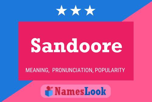 Sandoore Name Poster