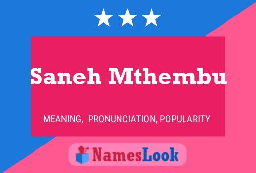 Saneh Mthembu Name Poster