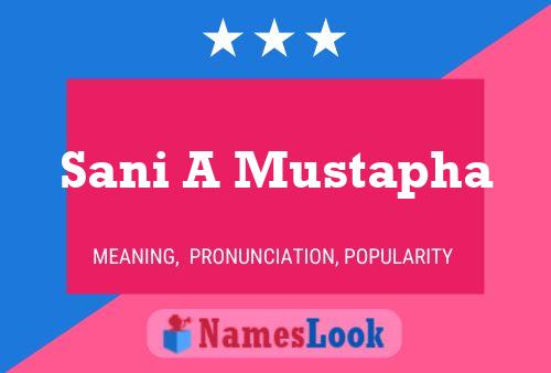 Sani A Mustapha Name Poster