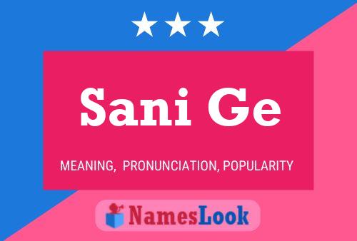 Sani Ge Name Poster