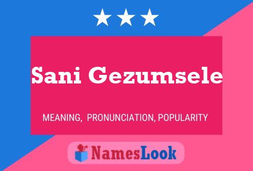 Sani Gezumsele Name Poster