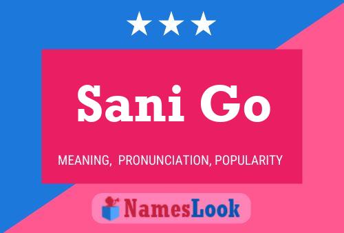 Sani Go Name Poster