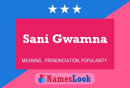 Sani Gwamna Name Poster