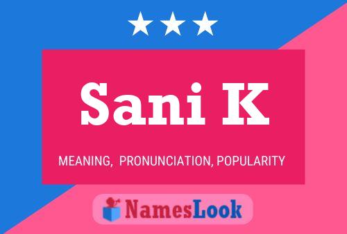 Sani K Name Poster