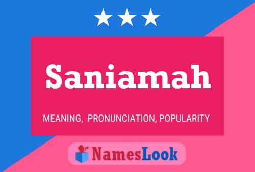 Saniamah Name Poster