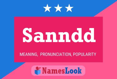 Sanndd Name Poster