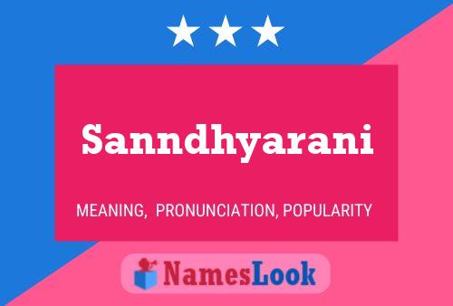 Sanndhyarani Name Poster