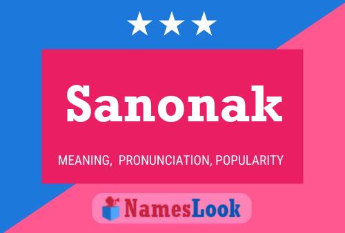 Sanonak Name Poster