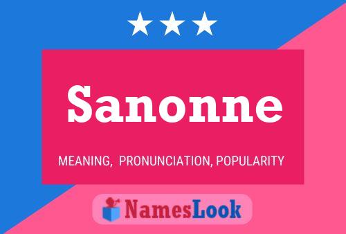 Sanonne Name Poster