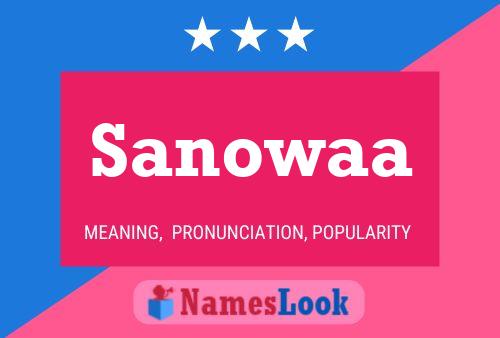 Sanowaa Name Poster