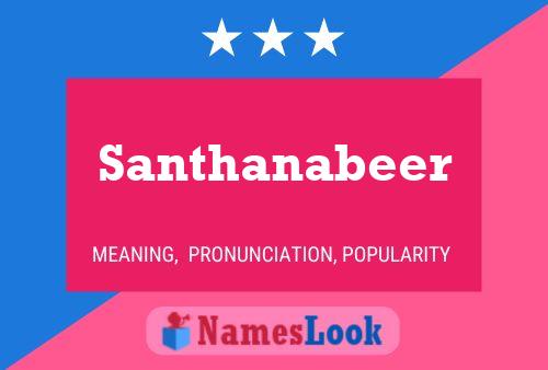 Santhanabeer Name Poster