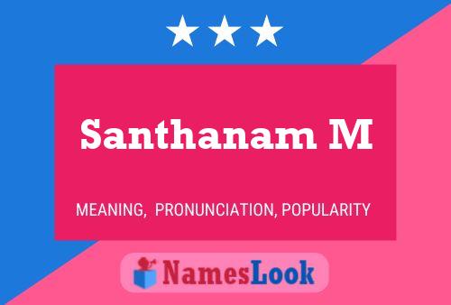 Santhanam M Name Poster