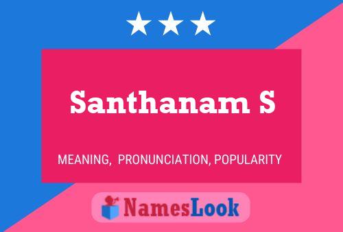 Santhanam S Name Poster