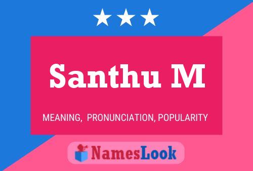 Santhu M Name Poster