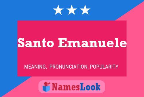 Santo Emanuele Name Poster