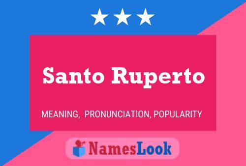 Santo Ruperto Name Poster