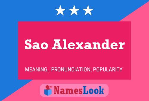 Sao Alexander Name Poster