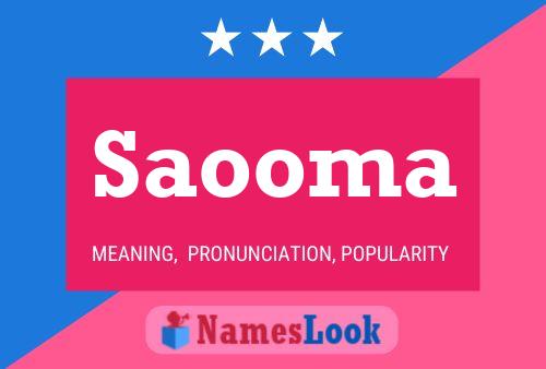 Saooma Name Poster