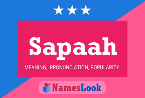 Sapaah Name Poster