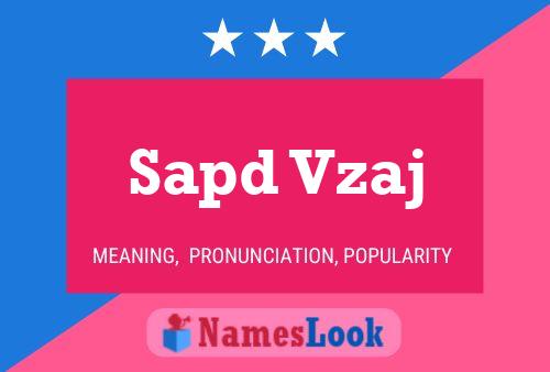 Sapd Vzaj Name Poster