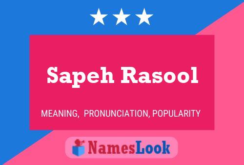 Sapeh Rasool Name Poster