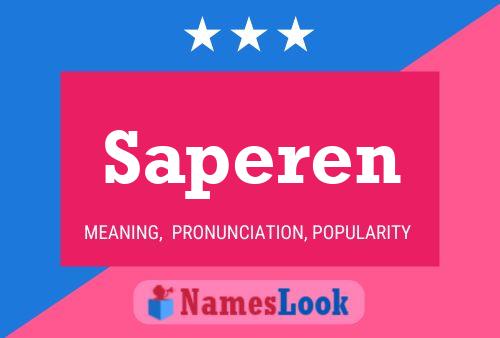 Saperen Name Poster