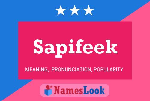 Sapifeek Name Poster