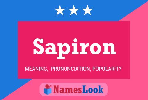 Sapiron Name Poster