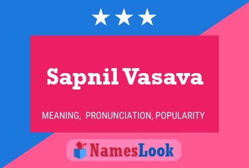 Sapnil Vasava Name Poster