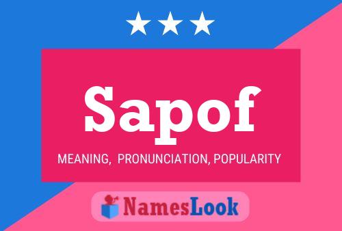 Sapof Name Poster