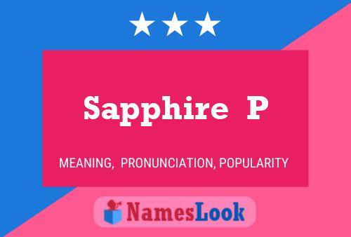 Sapphire  P Name Poster