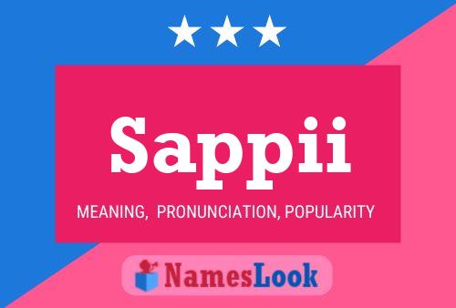 Sappii Name Poster