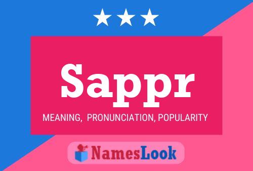 Sappr Name Poster