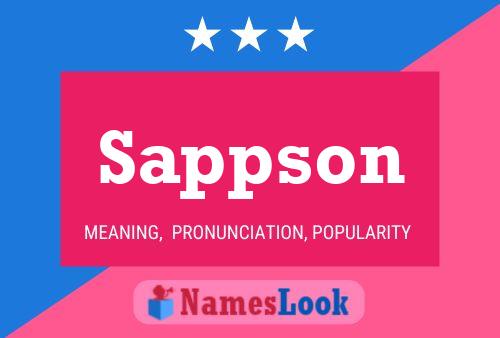 Sappson Name Poster