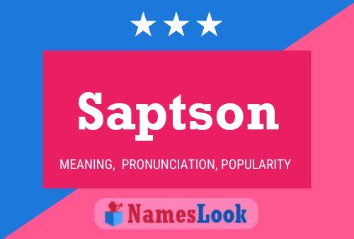 Saptson Name Poster