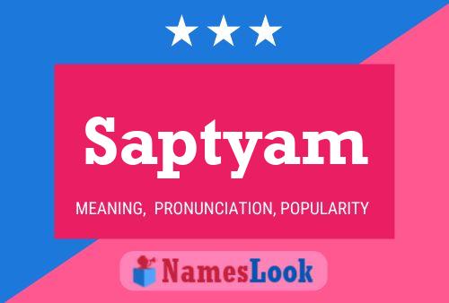 Saptyam Name Poster