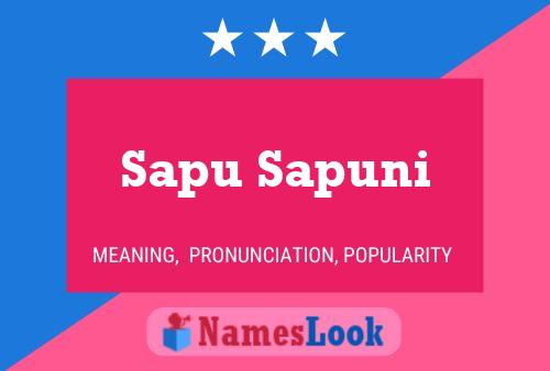 Sapu Sapuni Name Poster