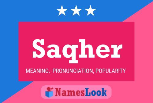 Saqher Name Poster