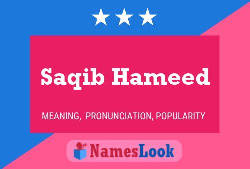 Saqib Hameed Name Poster